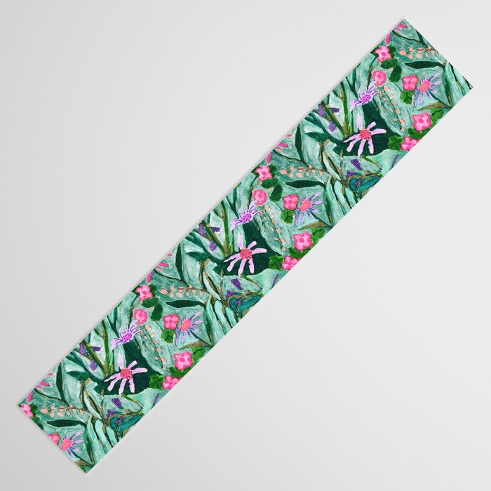 Flower garden hand painted floral pattern Table Runner Gallery Image 3