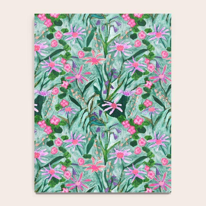 Flower garden hand painted floral pattern Notebook Gallery Image 4