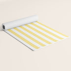 Modern geometrical baby yellow white stripes pattern Yoga Mat Gallery Image 2