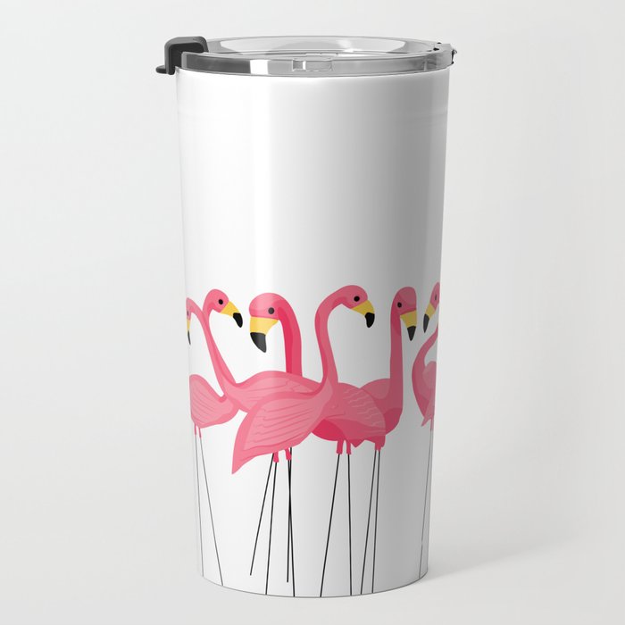 Cuban Pink Flamingos Travel Mug Gallery Image 3