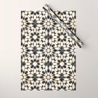 Black and white marble Moroccan mosaic Wrapping Paper Gallery Image 1