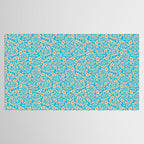 Tropical Blooms Pattern - Blue Tablecloth Gallery Image 2