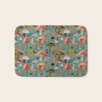 Mushroom Collection - Mint Bath Mat Gallery Image 1