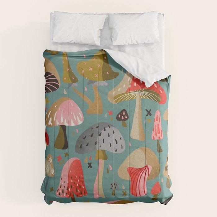 Mushroom Collection - Mint Comforter Gallery Image 6