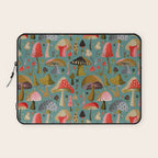 Mushroom Collection - Mint Laptop Sleeve Gallery Image 1