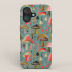 Mushroom Collection - Mint iPhone Case Gallery Image 1