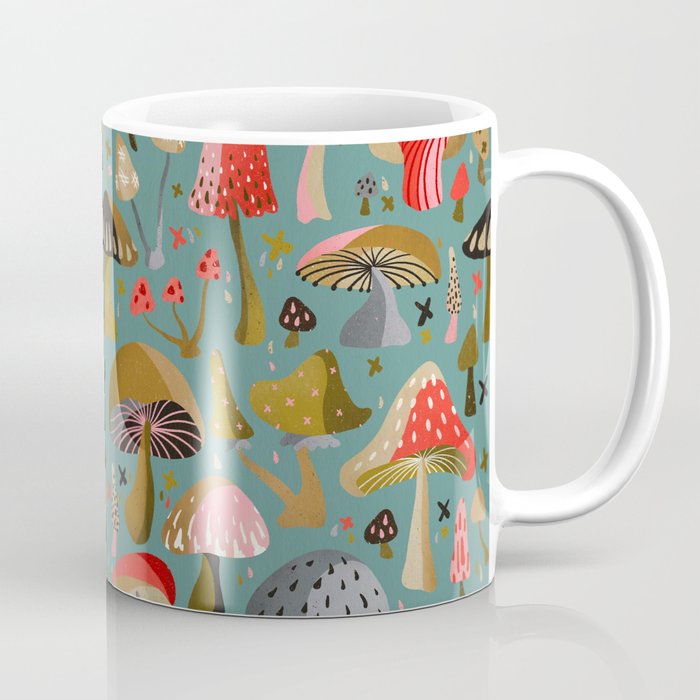 Mushroom Collection - Mint Coffee Mug Gallery Image 1