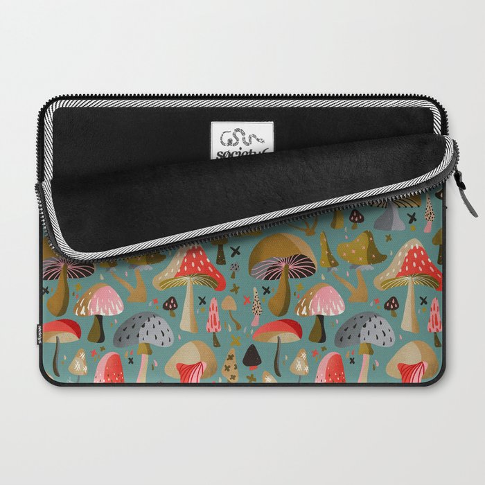 Mushroom Collection - Mint Laptop Sleeve Gallery Image 2
