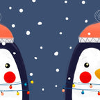 Christmas Penguin with fairy lights no2 Coffee Mug Gallery Image 2