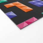 Tetris bricks jewel tones on black pattern Welcome Mat Gallery Image 2