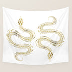 Snake Skeleton - Gold Wall Tapestry Gallery Image 4