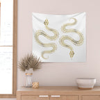 Snake Skeleton - Gold Wall Tapestry Gallery Image 2