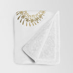 Snake Skeleton - Gold Throw Blanket Gallery Image 3