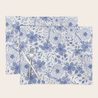 Blue and White Watercolor Florals Placemat Gallery Image 1