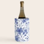 Blue and White Watercolor Florals Wine Chiller Gallery Image 3
