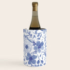 Blue and White Watercolor Florals Wine Chiller Gallery Image 2