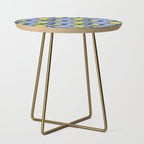 Geometric flowers in green and gray Side Table Gallery Image 1
