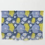Geometric flowers in green and gray Wall Hanging Gallery Image 1