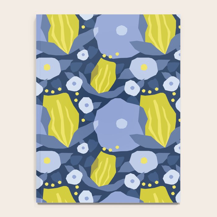 Geometric flowers in green and gray Notebook Gallery Image 4