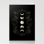 Moonlight Garden - Olive Green Stationery Card Gallery Image 2