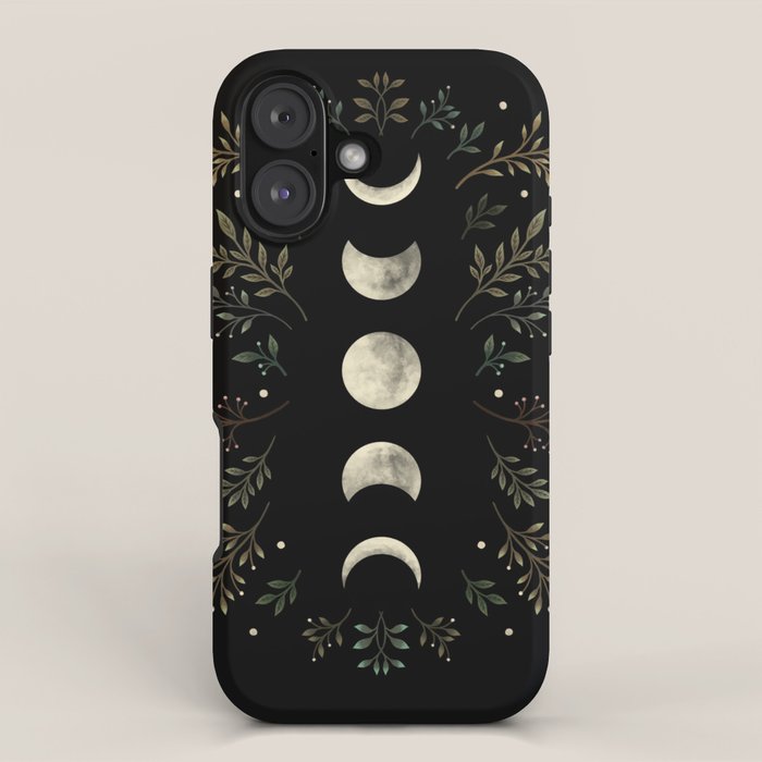 Moonlight Garden - Olive Green iPhone Case Gallery Image 1