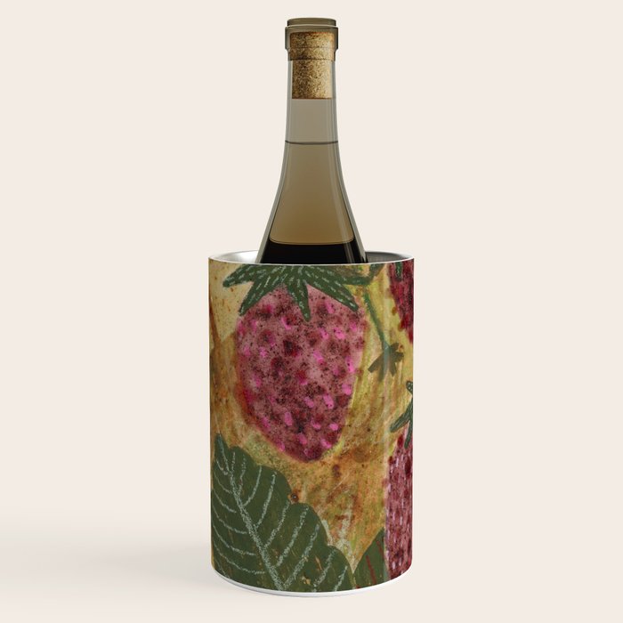 Strawberry Garden in Forest Green Wine Chiller Gallery Image 2