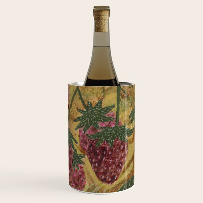 Strawberry Garden in Forest Green Wine Chiller Gallery Image 3
