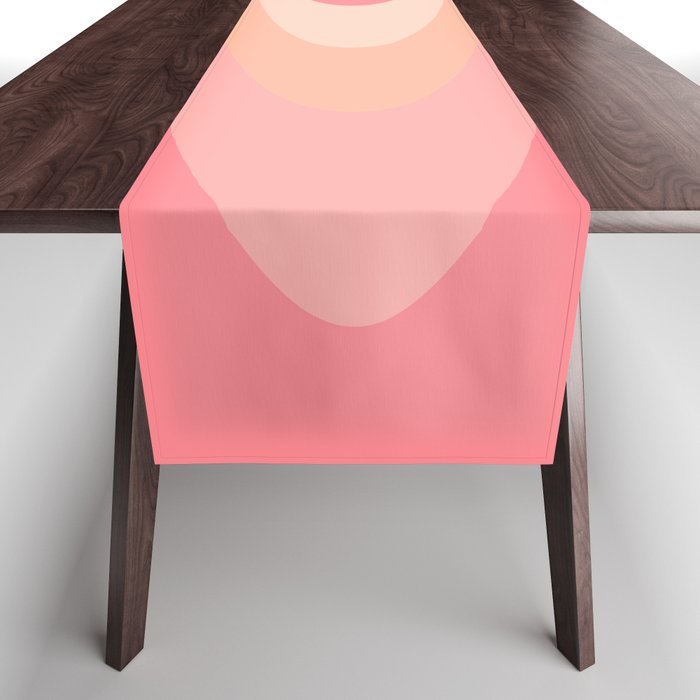 Fab Waves Retro Abstract Pattern in Pink and Blush Table Runner Gallery Image 1
