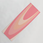 Fab Waves Retro Abstract Pattern in Pink and Blush Yoga Mat Gallery Image 1