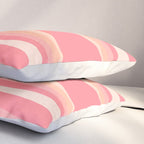 Fab Waves Retro Abstract Pattern in Pink and Blush Pillow Sham Gallery Image 3