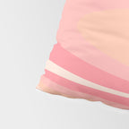 Fab Waves Retro Abstract Pattern in Pink and Blush Pillow Sham Gallery Image 4