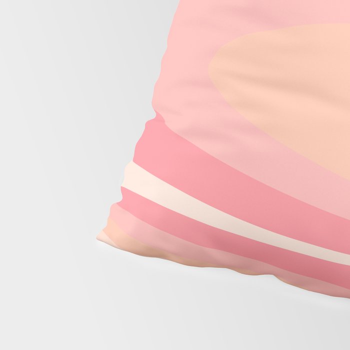 Fab Waves Retro Abstract Pattern in Pink and Blush Pillow Sham Gallery Image 4