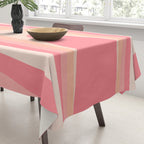 Fab Waves Retro Abstract Pattern in Pink and Blush Tablecloth Gallery Image 3