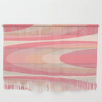 Fab Waves Retro Abstract Pattern in Pink and Blush Wall Hanging Gallery Image 1