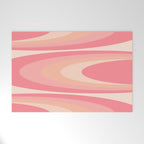 Fab Waves Retro Abstract Pattern in Pink and Blush Welcome Mat Gallery Image 1
