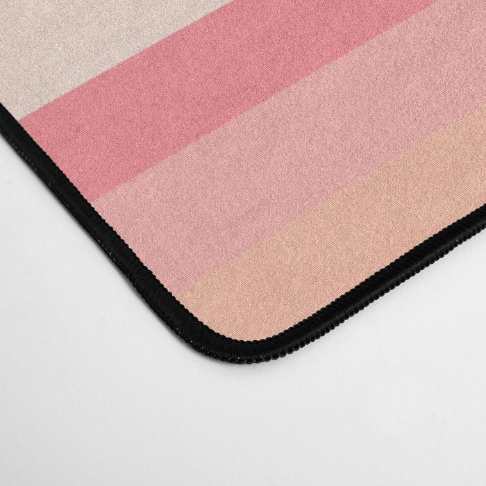 Fab Waves Retro Abstract Pattern in Pink and Blush Desk Mat Gallery Image 4