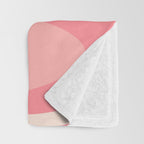 Fab Waves Retro Abstract Pattern in Pink and Blush Throw Blanket Gallery Image 3