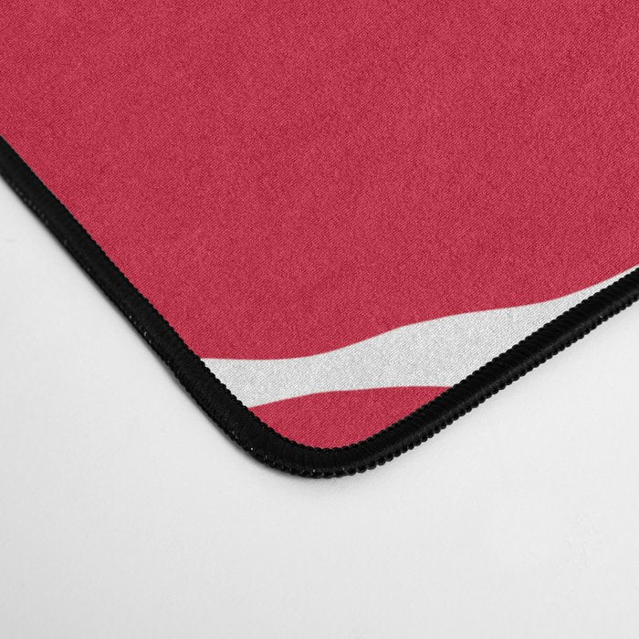 Red Retro Flowers White Background #decor #society6 #buyart Desk Mat Gallery Image 4