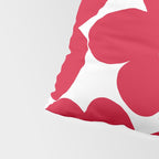 Red Retro Flowers White Background #decor #society6 #buyart Pillow Sham Gallery Image 4