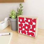 Red Retro Flowers White Background #decor #society6 #buyart Mini Art Print Gallery Image 2