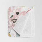 Pink Sunflower Meadow Summer Throw Blanket Gallery Image 3