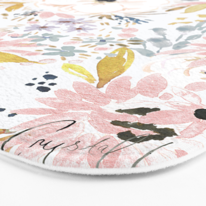 Pink Sunflower Meadow Summer Bath Mat Gallery Image 3