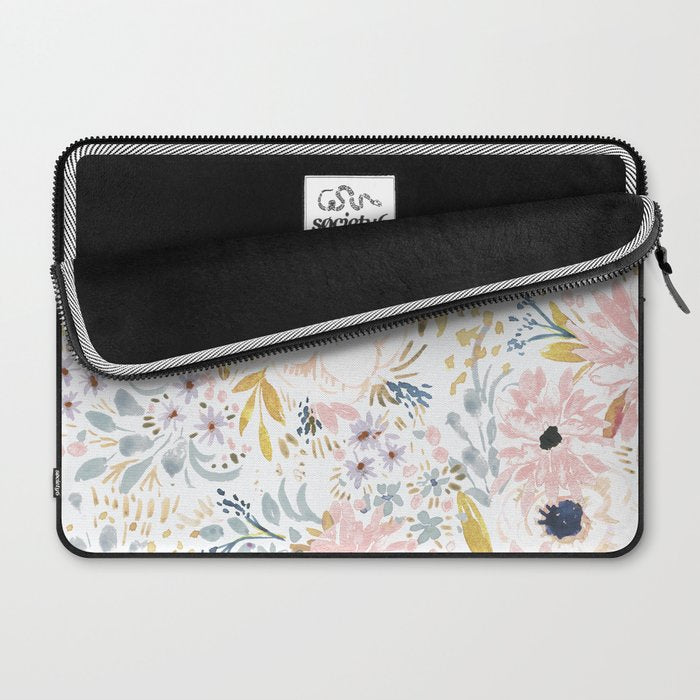 Pink Sunflower Meadow Summer Laptop Sleeve Gallery Image 2