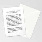 Becoming Real, Velveteen Rabbit Stationery Card Gallery Image 2