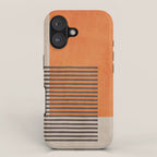 Beige Orange Geometric Abstract Minimalist Art iPhone Case Gallery Image 1