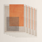 Beige Orange Geometric Abstract Minimalist Art Wrapping Paper Gallery Image 3