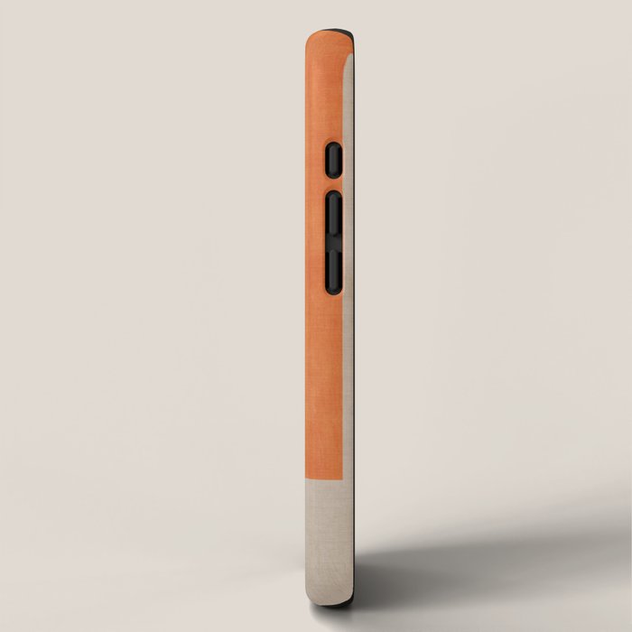 Beige Orange Geometric Abstract Minimalist Art iPhone Case Gallery Image 2