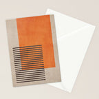 Beige Orange Geometric Abstract Minimalist Art Stationery Card Gallery Image 2