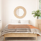 Beige Orange Geometric Abstract Minimalist Art Duvet Cover Gallery Image 3