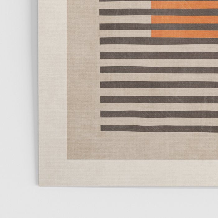 Beige Orange Geometric Abstract Minimalist Art Poster Gallery Image 3